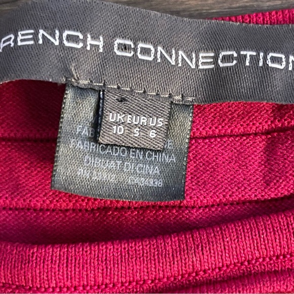 French Connection Magenta Fuchsia Pink Mini Dress Flowy Sleeveless Size 6 - Picture 5 of 10